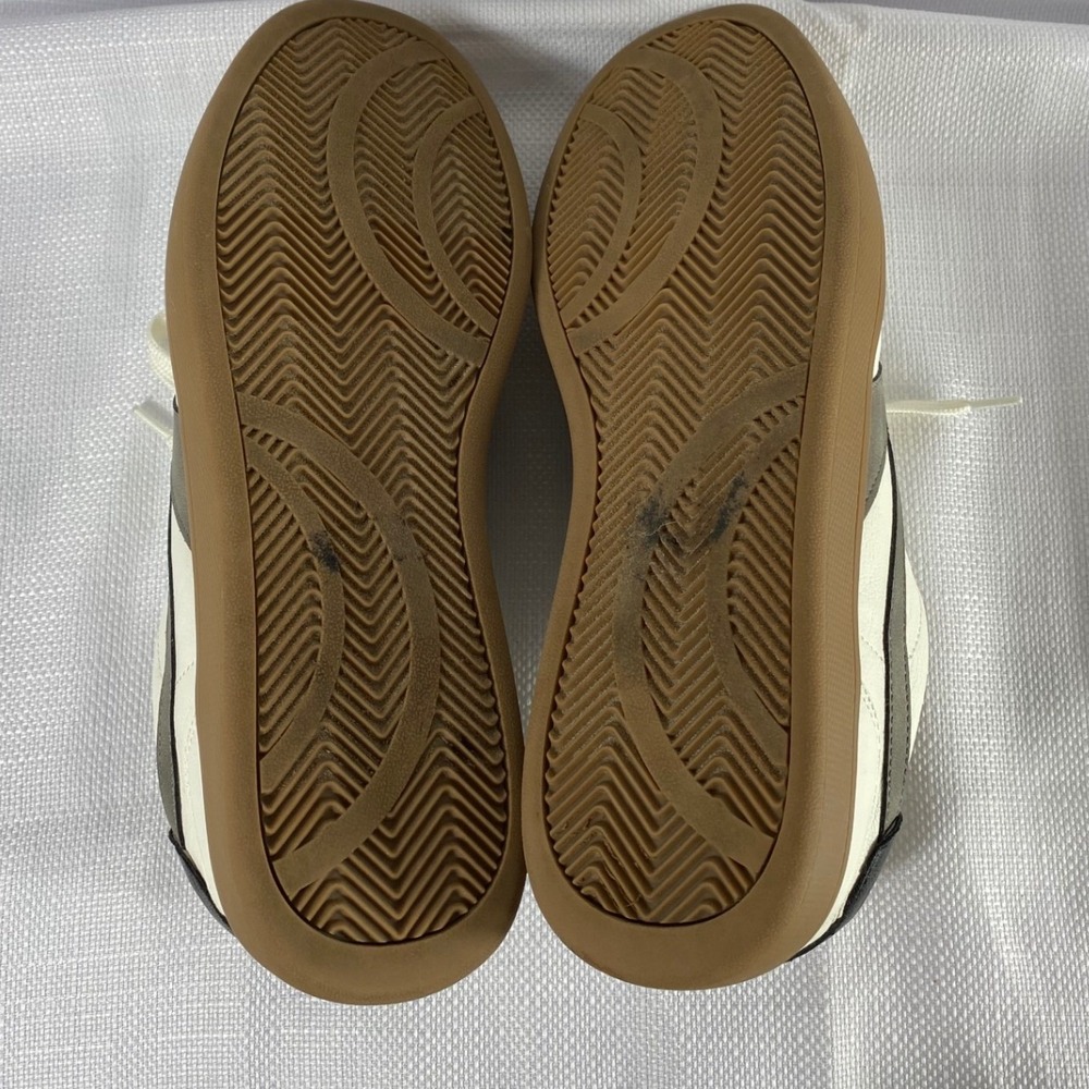 DV Dolce Vita Voyage Sneakers Womens 9 Cream Tan Grey Leather Suede Low Top Gum - Picture 7 of 8